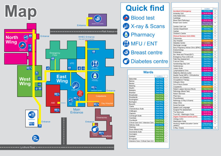 Maps and finding your way at Worthing - University Hospitals Sussex NHS ...