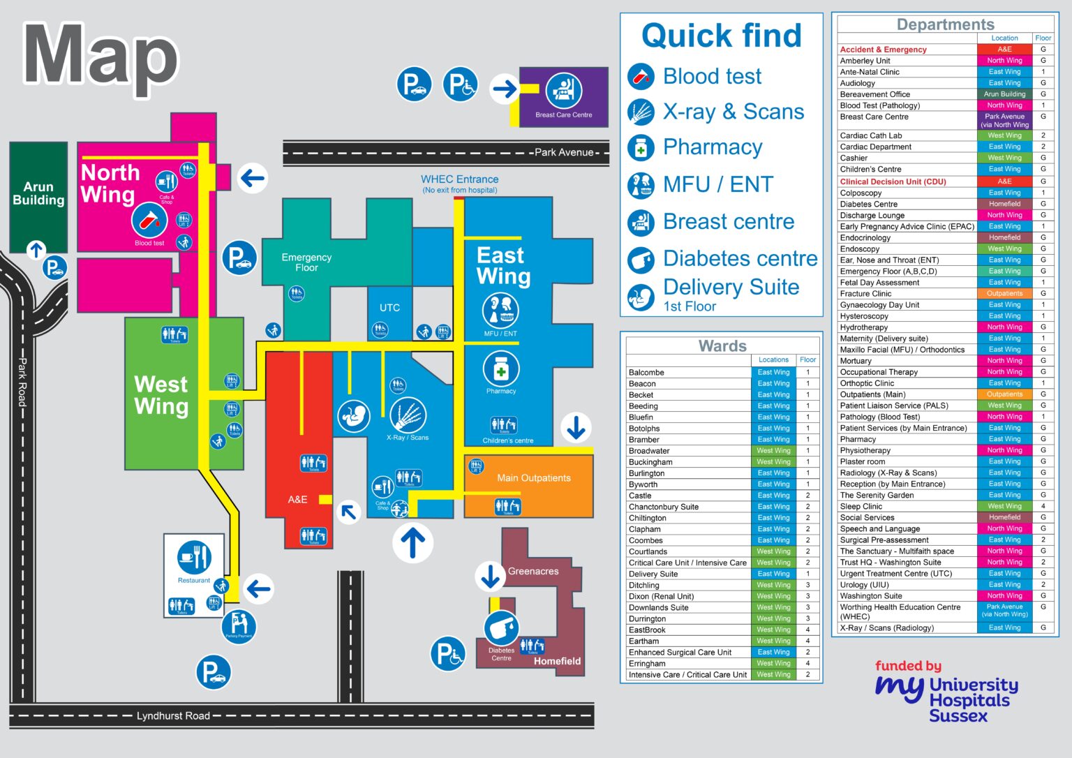 Maps of Worthing - University Hospitals Sussex NHS Foundation Trust