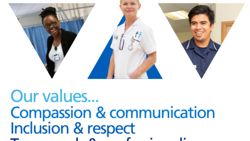 Our values: compassion and communication, inclusion and respect, teamwork and professionalism