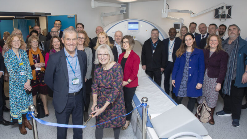 The ribbon being cut to the new CDC