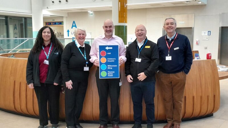 SOTM James Muggeridge and the reception team at the Louisa Martindale Building